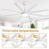 Airsurfer 65" Modern Indoor Ceiling Fan with Dimmable LED Light, Reversible Motor, Remote Control, Large Blade Span for Spacious Rooms - 4 of 4