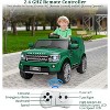 12V Licensed Land Rover Kids Ride On Car, Remote Control, MP3, LED Lights, Dual Motors, Green, Ages 3–8 - 3 of 4
