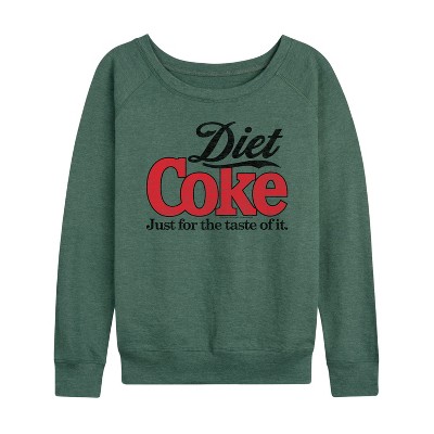 Women's - Diet Coke - Retro Logo Lightweight French Terry Wide Neck Long Sleeve Shirt