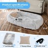 Large Washable Faux Fur Orthopedic Dog Bed for People and Pets, Extra Plush Pillow and Blanket Set, Premium Support for Napping and Doze Off - 2 of 3