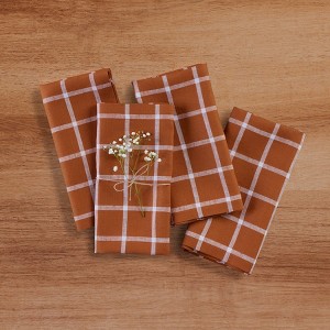Solino Home Linen Dinner Napkins | Windowpane - 1 of 4