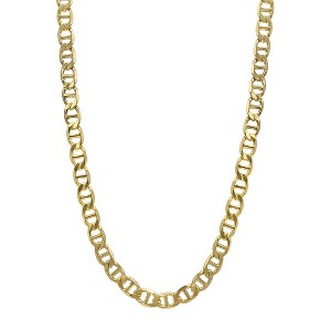 Adornia Men's Tarnish Resistant 14k Gold Plated 24" 6mm Mariner Chain Necklace - 1 of 3