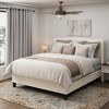 Racxily Bed Frame with 49.21"High Back Upholstered Headboard and 27.17" High Footboard,Teddy Velvet, No Box Spring Needed - 2 of 4