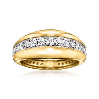 Ross-Simons 0.50 ct. t.w. Diamond Tapered Ring in 18kt Gold Over Sterling