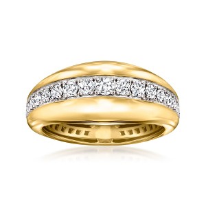 Ross-Simons 0.50 ct. t.w. Diamond Tapered Ring in 18kt Gold Over Sterling - 1 of 4