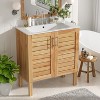 Ridstar 30 in. W Brown Bathroom Storage Cabinet with 2 Soft-Close Doors and Large Storage Space - 4 of 4