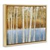 Stupell Industries Birch Tree Lake Blue Brown Floating Frame Canvas Art - 2 of 4