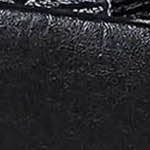Black Faux Leather/Black
