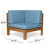 NicBex 4-Piece Sectional Couch with Coffee Table, V-Shaped Outdoor Patio Sofa Set, Acacia Wood Outdoor Sofa Set with Cushions - 4 of 4