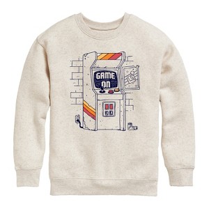 Boys' - Instant Message - Arcade Scene Graphic Long Sleeve Fleece Sweatshirt - 1 of 4