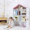Angel Sar Wooden Kids Bookcase, 4-Tier Toy and Book Storage Organizer with Roof Design, White MDF Construction, Easy Assembly for Bedroom and Playroom - 4 of 4