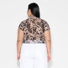 Women's Printed Cap Sleeve Ruff-Collar Blouse - Wild Fable™ - 3 of 3