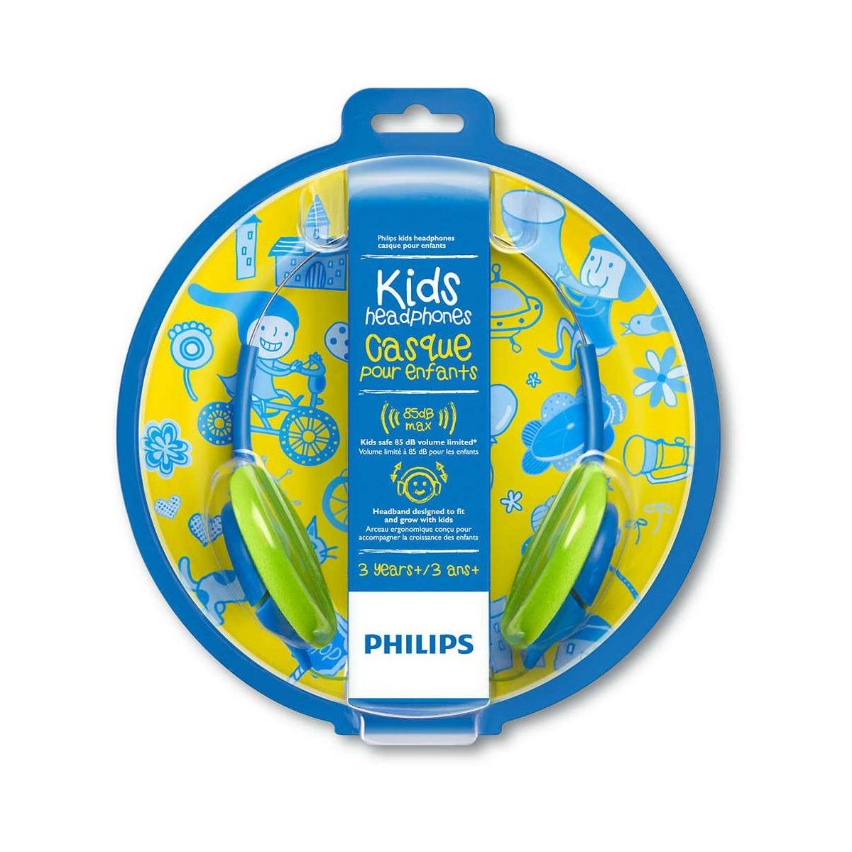 PHILIPS Wired Over Ear Kids Headphones for School Safe Volume Limitation, Adjustable Headband, Soft Ear Cushions, Durable Build Blue/Green - thumbnail 3