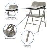 Emma and Oliver Premium Steel Folding Left Handed Tablet Arm Chair - 3 of 4