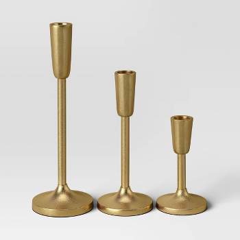 Brass Taper Candle Holders With Marble Bases Set Of 3 By Kalalou - Multi –  Modish Store