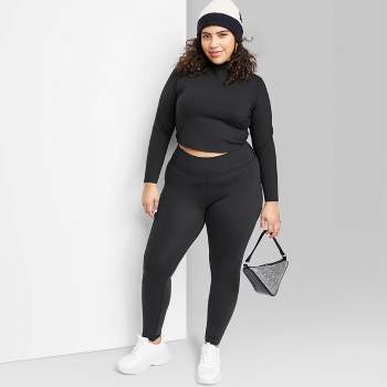 Women's Plus Size High-waisted Classic Leggings - Wild Fable™ Gray