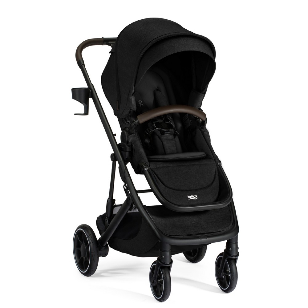 Photos - Pushchair Britax Romer Britax Prism Lightweight Stroller with One-Step Compact Fold & Telescoping Handlebar - Raven Black 