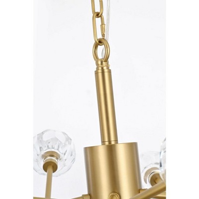 Gold Modern 18-Light Crystal LED Pendant Chandelier