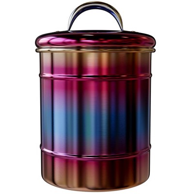 Amici Home Rainbow Storage Canister, Decorative Metal Container
