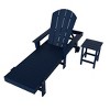 WestinTrends Malibu 2 Piece Adirondack Poly Reclining Chaise Lounge With Arms & Wheels - 2 of 4
