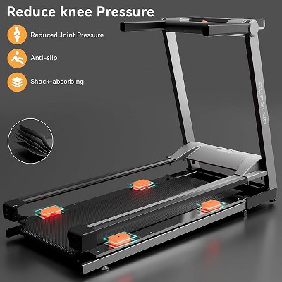 Superun Folding Treadmill, 3.5 HorsePower Incline Treadmills for Home, Portable Treadmill 300LBS Capacity