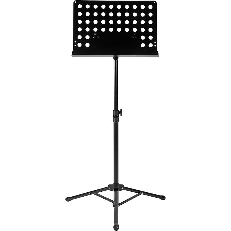Musician's Gear Tripod Orchestral Music Stand Perforated Black - 2 Pack, 3 of 7
