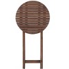 Maliang 3-Piece Acacia Wood Bistro Set, with 1 Coffee Table and 2 Foldable Chairs - 4 of 4