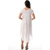 Riviera Sun Womens Embroidered Summer Dress - Short Sleeve Beach Cover Up with Woolen Embroidery- Dresses for Women - 3 of 3
