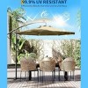 10 FT Hanging Cantilever Umbrella with 360 Degree Rotation, 8 Ribs Offset Patio Umbrella Cross Base Support Patio Umbrella with Easy Tilt Adjustment - 2 of 4