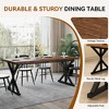 Dyonery Farmhouse Dining Table for 6 People, 70.8 Inch Rectangular Wood Dining Table with Extra Heavy Duty Metal Legs - 2 of 4