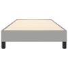 vidaXL Twin XL Box Spring Bed Frame in Light Gray Fabric - Modern Style Single Bed with Supportive Legs and Plywood Slats for Stability - 4 of 4