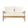 Christopher Knight Home Abell 2 Piece Outdoor Woven Rope Acacia Wood Upholstered Seating Set - 4 of 4