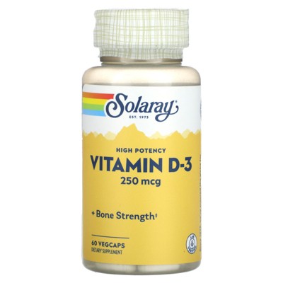 Solaray D3 10,000 LU VCapsules | 60 Count