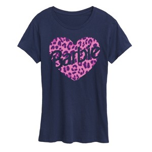 Women's - Barbie - Leopard Heart Short Sleeve Graphic T-Shirt - 1 of 4