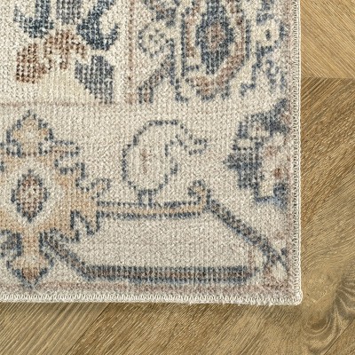 Eco-Friendly Easy-Care Gray Synthetic 4' x 6' Area Rug