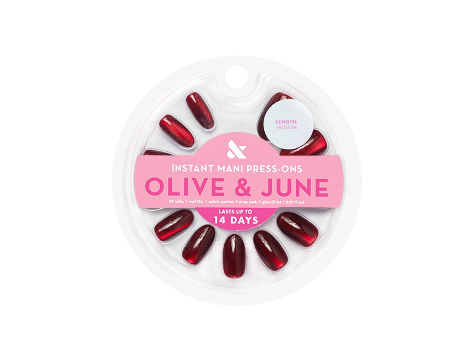 Olive & June Press-On Fake Nails - Oval Medium - Velvet - 42ct