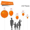 PartyWoo Balloons Tangerine Orange Dark Deep 36 18 12 10 5 Inch 127 pcs - 2 of 4