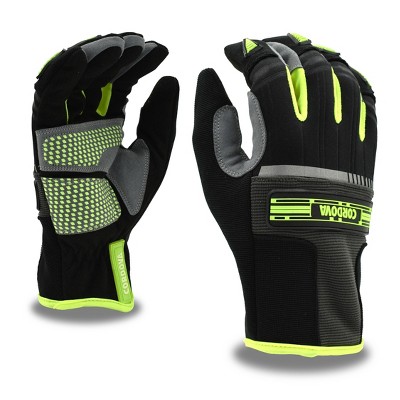 Hi-Vis Synthetic Leather Palm with TPR Knuckle Protection and Reinforced Palm