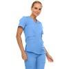MediChic Scrubs for Women's V-Neck Scrub Set with Six Pocket Cargo Jogger Pants with 4-Way Stretch - 3 of 4