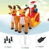 Tangkula 6 FT Inflatable Christmas Santa Reindeer Sled with Built-in LED Lights - 4 of 4