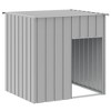 vidaXL Dog House Light Grey Galvanized Steel 43.3x40.6x42.9 in Durable - 2 of 4