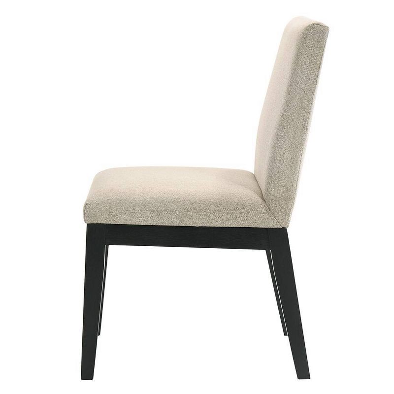 19&#34; Froja Dining Chairs Beige Fabric and Black Finish - Acme Furniture, 3 of 8