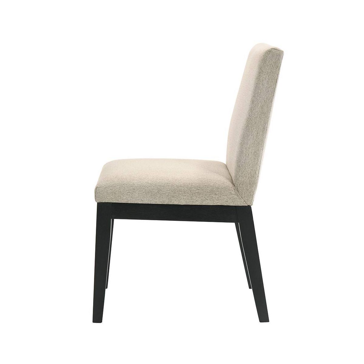 19" Froja Dining Chairs Beige Fabric and Black Finish - Acme Furniture - thumbnail 2