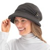 Collections Etc Ribbed Knit Brimmed Hat - image 2 of 4