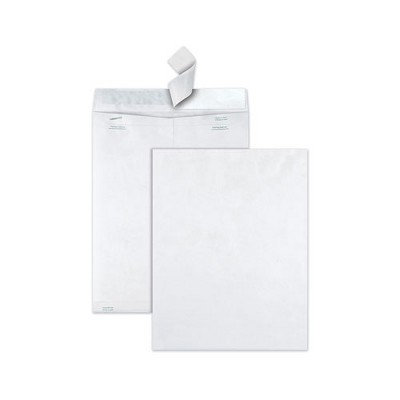 Survivor Lightweight 14 lb Tyvek Catalog Mailers, #15 1/2, Square Flap, Redi-Strip Adhesive Closure, 12 x 16, White, 100/Box