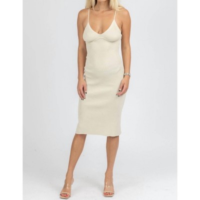 Women's UNDERWIRE KNIT MIDI DRESS - Miss Love