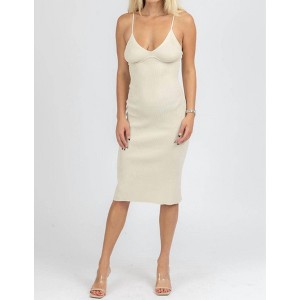 Women's UNDERWIRE KNIT MIDI DRESS - Miss Love - 1 of 4