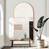 Spassway Arched Metal Full Mirror with Bracket Decorative Freestanding Mirror Accent Wall Mirror for Living Room Bedroom - 2 of 4