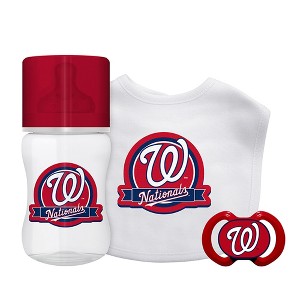 Baby Fanatic Officially Licensed 3 Piece Unisex Gift Set - MLB Washington Nationals - 1 of 3