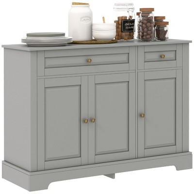 Homcom Sideboard Buffet Cabinet, Modern Kitchen Cabinet With 2 Drawers ...